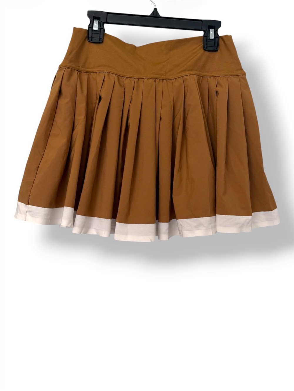 Aerie Offline Pleated Tennis Skirt Brown & White - Picture 3 of 4